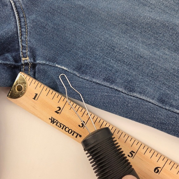 New York & Co NY Jeans Low Rise Flare Tall Womens Size 6 Blue Denim Minimalist - Picture 5 of 10